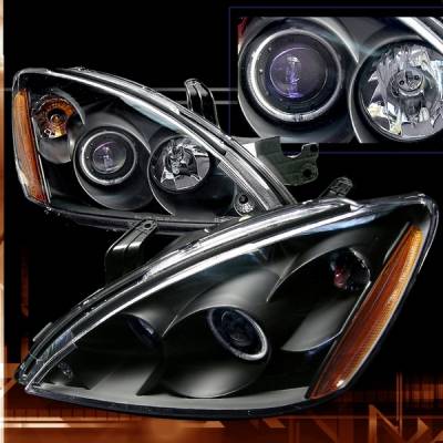 Custom Disco - Mitsubishi Lancer Custom Disco Black Projector Headlights - 2LHP-LAN03HJM-KS