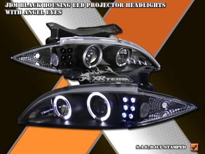 Custom - Black Angel Eyes LED Pro Headlights