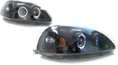 Custom - Black Housing Blue Projector Headlights