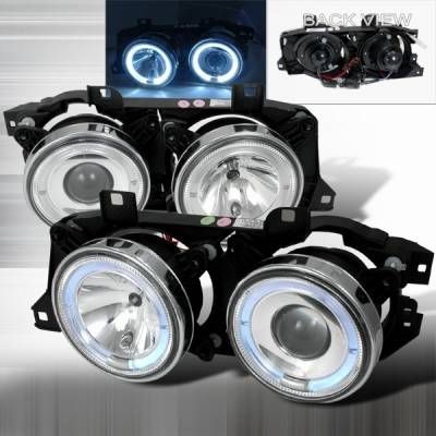 Custom Disco - BMW 5 Series Custom Disco Halo Projector Headlights - LHP-E3488-YD