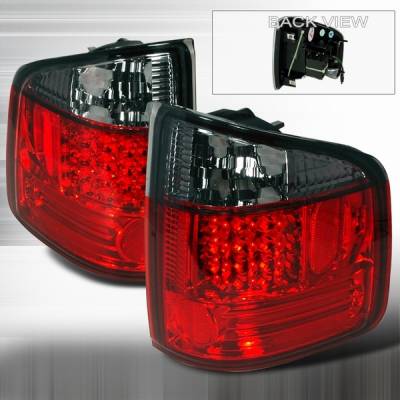 Custom Disco - Chevrolet S10 Custom Disco Red & Smoke LED Taillights - LT-S1094RGLED-YD