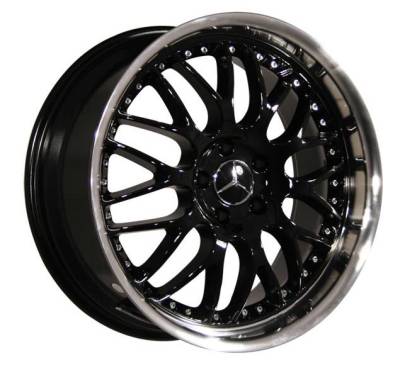 Custom - 19 inch - BlackSilver - 4 wheel set