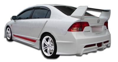 Duraflex - Honda Civic 4DR Duraflex R-Spec Rear Bumper Cover - 1 Piece - 104429