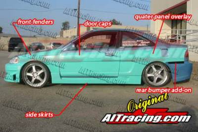 AIT Racing - Honda Civic AIT Racing NX Style Wide Body Kit - HC96BMNXSCK2