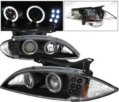 4 Car Option - Chevrolet Cavalier 4 Car Option Projector Headlights - Black - LP-GCA95BC-YD