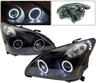 4 Car Option - Lexus RX 4 Car Option Halo Projector Headlights - Black CCFL - LP-LRX330BF-KS