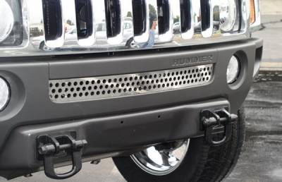 Aries - Hummer H3 Aries Layover Stainless Grille - Holed
