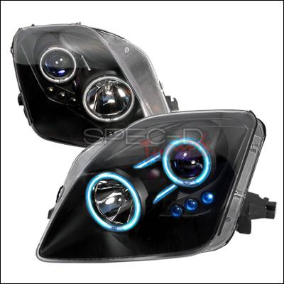 Spec-D - Honda Prelude Spec-D CCFL Halo Projector Headlights - Black - 3LHP-PL97JM-KS