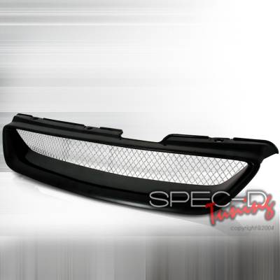 Spec-D - Honda Accord 2DR Spec-D Type R Style Front Hood Grille - Black - HG-ACD98TR
