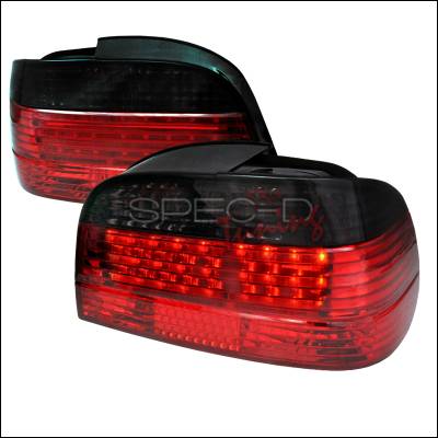 Spec-D - BMW 7 Series Spec-D Fiber Optic LED Taillights - Red & Smoke - LT-E384RG-F2-APC
