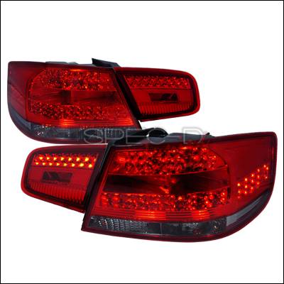 Spec-D - BMW 3 Series 2DR Spec-D LED Taillights - Red & Smoke - LT-E9207RGLED-KS