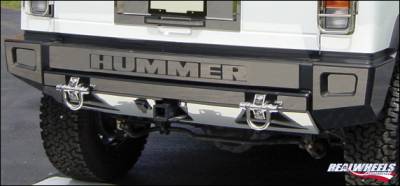 RealWheels - Hummer H2 RealWheels Rear Upper & Lower Bumper Overlay Kit - Polished Stainless Steel - 15PC - RW108-1-A0102