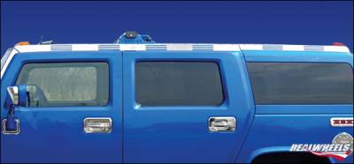 RealWheels - Hummer H2 RealWheels Slotted Top Side Trim - Polished Stainless Steel - 6PC - RW115-2-A0102