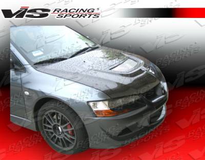VIS Racing - Mitsubishi Evolution 8 VIS Racing OEM Black Carbon Fiber Hood - 03MTEV84DOE-010C