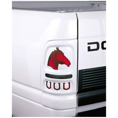 V-Tech - Dodge Ram V-Tech Taillight Covers - Sportsman Horse Head Style - 27192