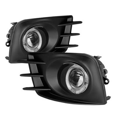 Spyder - Scion tC Spyder Halo Projector Fog Lights - Clear - FL-P-STC2011-HL