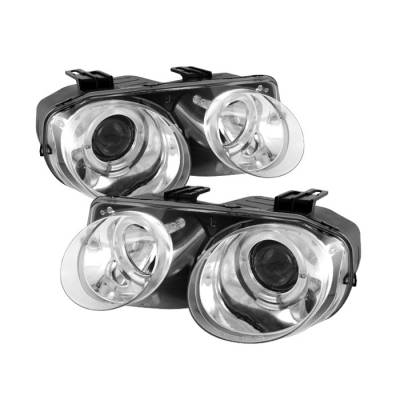 Spyder - Acura Integra Spyder Projector Headlights - LED Halo - Chrome - 444-AI98-HL-C