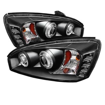 Spyder - Chevrolet Malibu Spyder Projector Headlights - LED Halo - LED - Black - 444-CM04-HL-BK