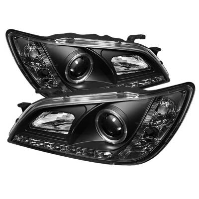 Spyder - Lexus IS Spyder Projector Headlights - Xenon HID Model Only - LED Halo - DRL - Black - 444-LIS01-HID-DRL-BK
