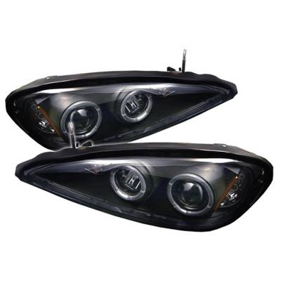Spyder - Pontiac Grand Am Spyder Projector Headlights - LED Halo - LED - Black - 444-PGAM99-HL-BK