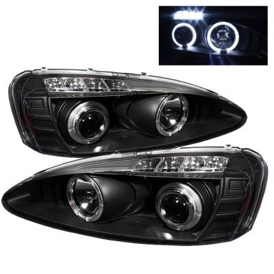 Spyder - Pontiac Grand Prix Spyder Projector Headlights - LED Halo - LED - Black - 444-PGP04-HL-BK