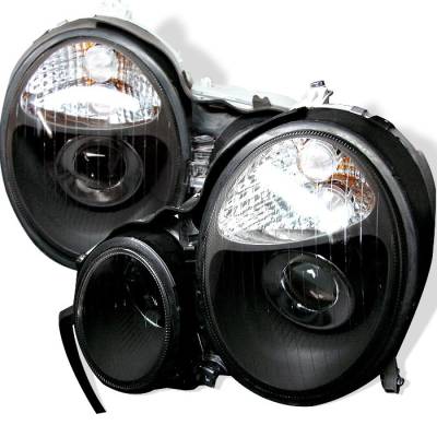 Spyder - Mercedes-Benz E Class Spyder Projector Headlights - Black - PRO-CL-MW21095-BK