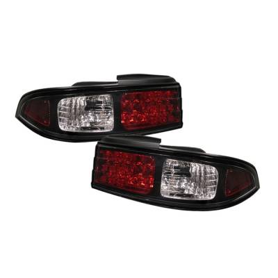 Spyder - Nissan 240SX Spyder LED Taillights - Black - 111-N240SX95-LED-BK
