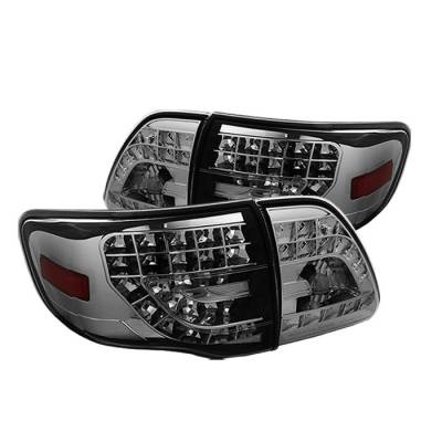 Spyder - Toyota Corolla Spyder LED Taillights - Chrome - 111-TC09-LED-G2-C