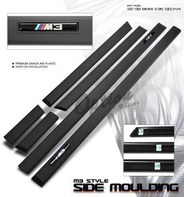 OptionRacing - BMW 3 Series Option Racing Side Molding Body Kit - 29-12102
