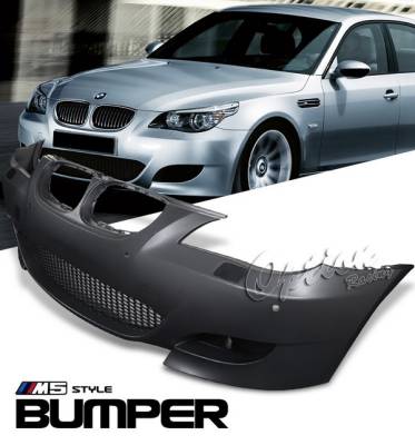 OptionRacing - BMW 5 Series Option Racing Bumper - M5 Look - Front with Sensor Hole - 29-12132
