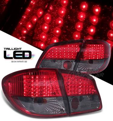OptionRacing - Infiniti I-30 Option Racing LED Taillights - Red & Smoke - LED - 75-23366