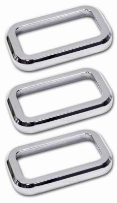 Pro-One - Pro-One Smooth Chrome Billet Upper Marker Light Covers No Cage - Set - H20041SC