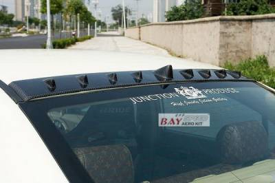 Bayspeed. - Honda Civic Bay Speed V Style Carbon Roof Spoiler - CF3038V-RS