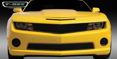 T-Rex - Chevrolet Camaro T-Rex Upper Class Mesh Grille - All Black with Formed Mesh - 1PC Custom Design Full Opening - Covers Signals - No Logo Openings - 51029