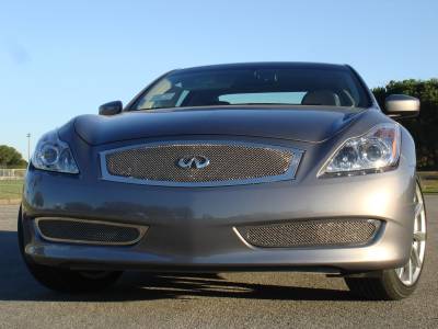 T-Rex - Infiniti G37 T-Rex Upper Class Polished Stainless Mesh Grille - 54810