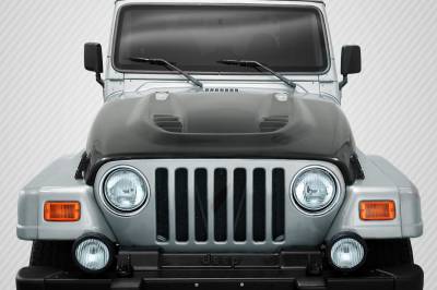 Carbon Creations - 97-06 Jeep Wrangler Power Dome Dritech Carbon Fiber Body Kit- Hood 113121