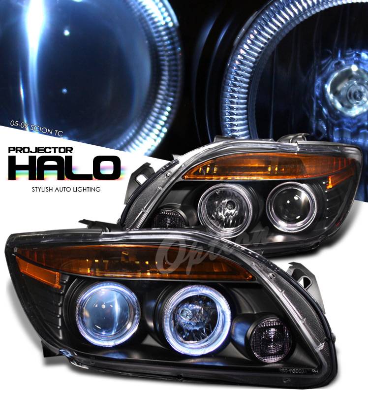 thumbnail image 2 of Spec-D Tuning Black LED Halo Projector Headlights + Tail Lights For Scion TC 2005-2010 2 of 3