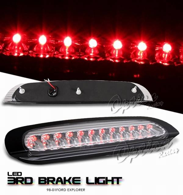 thumbnail image 2 of LED Third Brake Light For 1998-2001 Ford Explorer – Red Lens, Chrome Housing, DPT Motorsports 2 of 6