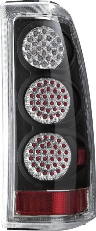 APC - Chevrolet Silverado APC Diamond Cut Taillights with Black Housing - 407505TLB
