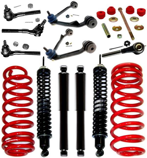 Front Air To Coil Spring Shock Conversion Kit – For 1998-2002 Lincoln Navigator 4WD – Unity