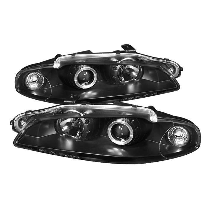 thumbnail image 2 of WOLFX Dual Projector LED Halo Headlights For 2000-2005 Mitsubishi Eclipse – Black Housing 2 of 4