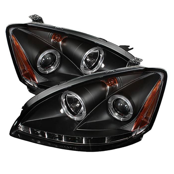 Nissan Altima Spyder Projector Headlights LED Halo LED Black 444