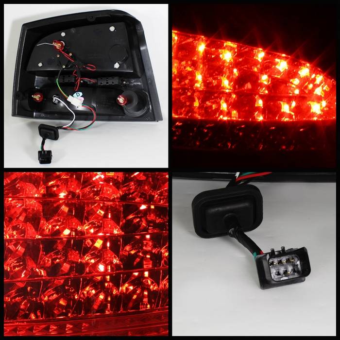 Pair Spyder Auto ALT-JH-DCH09-LED-RC Dodge Charger Red/Clear LED Tail Light 