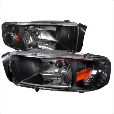 Spec-D - Dodge Ram Spec-D Crystal Housing Headlights - Black - 2LH-RAM94JM-ABM