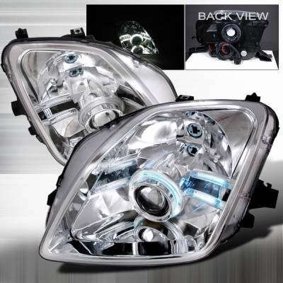 Custom Disco - Honda Prelude Custom Disco Chrome CCFL Halo Projector Headlights - 3LHP-PL97-ABM