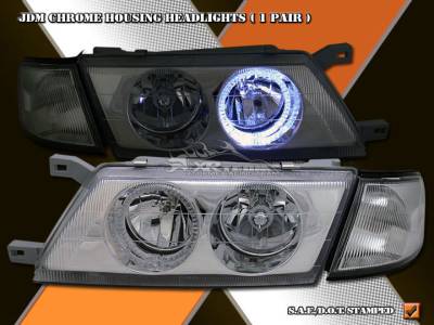 Custom - JDM Blue Halo Head Lights - Corner Combo