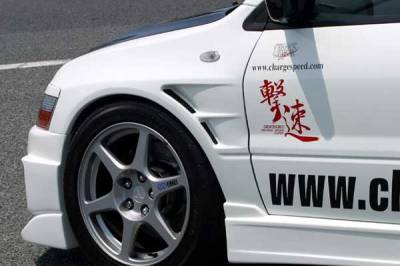 Chargespeed - Mitsubishi Lancer Chargespeed Wide Body D-1 Front Fender - Pair - CS424FF
