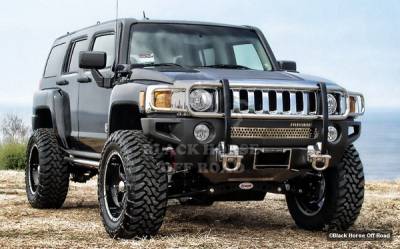 Black Horse - Hummer H3 Black Horse Push Bar Guard