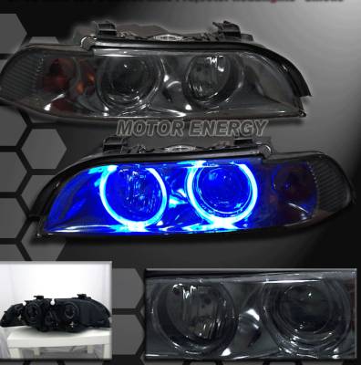 Custom - 5 Series E39 SMOKED Headlights DuaL Halo