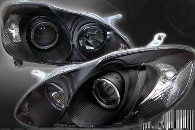 Custom - Black Clear Halo Pro Headlights